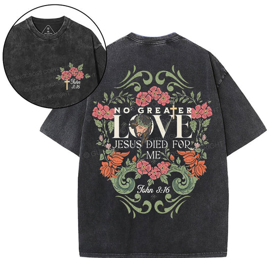 No Greater Love Christian Washed TShirt
