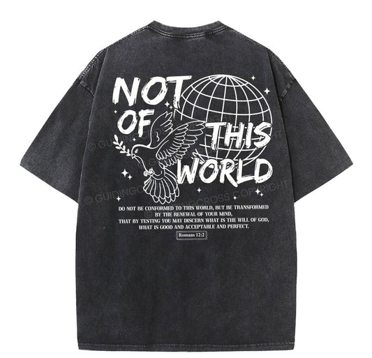 Not Of This World Christian Washed T-Shirt Sale - GuidingCross