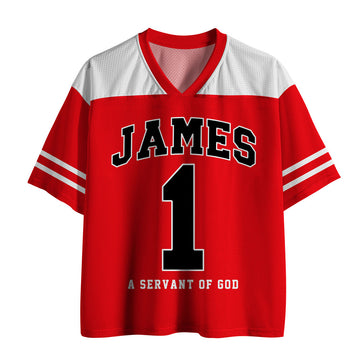 UniJames A Servant Of God Christian Red Mesh Jersey