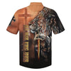 UniJames All Hail King Jesus And Lion Hawaiian Shirt - Best Hawaiian Shirts - Christian Hawaiian Shirt