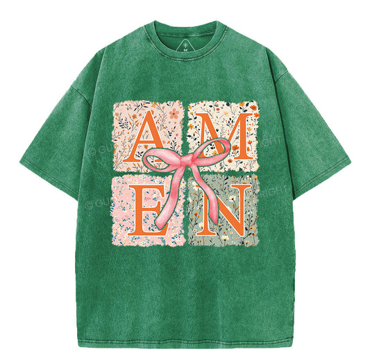 Amen Christian Washed TShirt