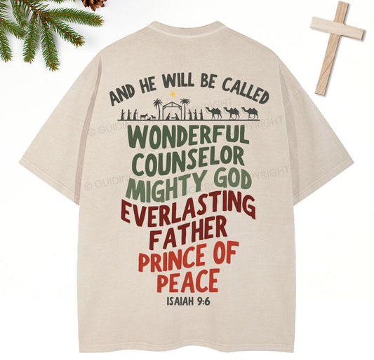 And He Will Be Called Christian Washed TShirt