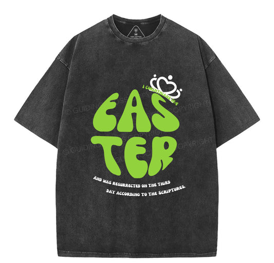 And Was Resurrected On The Third Day Christian Washed TShirt