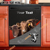 Uni Dexter Cattle Metal Pattern Custom Name Dishwasher Door Cover