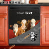 Uni Simmental Cattle Metal Pattern Custom Name Dishwasher Door Cover