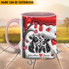 Uni Sweet Holstein Couple Personalized Name Two Tone Mug