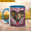 Uni Horse Couple Personalized Name Two Tone Mug