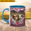 Uni Texas Longhorn Couple Personalized Name Two Tone Mug