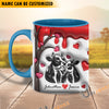 Uni Sweet Holstein Couple Personalized Name Two Tone Mug
