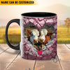 Uni Hereford Couple Personalized Name Two Tone Mug