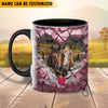Uni Horse Couple Personalized Name Two Tone Mug