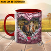 Uni Horse Couple Personalized Name Two Tone Mug