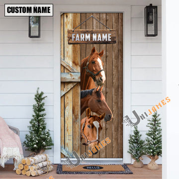 Uni Personalized Name Horse Door Cover