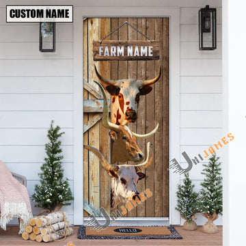Uni Personalized Name TX Longhorn Door Cover