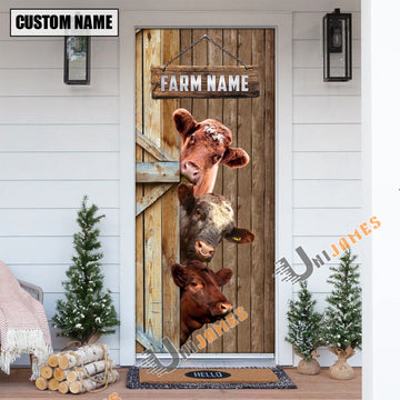 Uni Personalized Name Shorthorn Door Cover