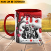 Uni Sweet Holstein Couple Personalized Name Two Tone Mug