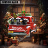 Uni Personalized Black Angus Christmas Farm Truck Custom Shape Acrylic Ornament