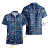 UniJames Willie Nelson American Icon - Navy Short Sleeve Hawaiian Shirt
