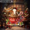 Uni Personalized Hereford Moo-ry Christmas Cocoa Mug Acrylic Ornament