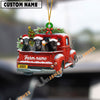 Uni Personalized Black Angus Christmas Farm Truck Custom Shape Acrylic Ornament