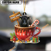 Uni Personalized Dexter Moo-ry Christmas Cocoa Mug Acrylic Ornament