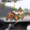 Uni Personalized Farm Tractor Christmas Ornament with Charolais & Tree Acrylic Ornament