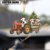 Uni Personalized Farm Tractor Christmas Ornament with Brahman & Tree Acrylic Ornament