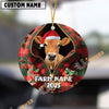 Uni Personalized Farm Name Merry Jersey Farm Plaid Ornament
