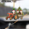 Uni Personalized Farm Tractor Christmas Ornament with Simmental & Tree Acrylic Ornament