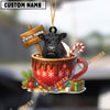 Uni Personalized Belted Galloway Moo-ry Christmas Cocoa Mug Acrylic Ornament