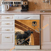 Uni Black Angus Brown Custom Name Dishwasher Door Cover