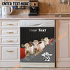 Uni Charolais Cattle Metal Pattern Custom Name Dishwasher Door Cover