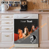 Uni Horse Cattle Metal Pattern Custom Name Dishwasher Door Cover