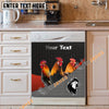 Uni Chicken Cattle Metal Pattern Custom Name Dishwasher Door Cover