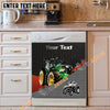 Uni Tractor Cattle Metal Pattern Custom Name Dishwasher Door Cover
