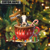 Uni Personalized Holstein Moo-ry Christmas Cocoa Mug Acrylic Ornament