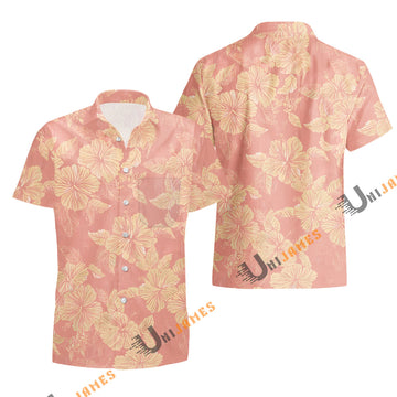 UniJames Aloha Biscus - Faded Amber Short Sleeve Hawaiian Shirt