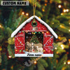 Uni Personalized Farm Name Cow Christmas Barn Ornament Acrylic Ornament (14 Breed Options)