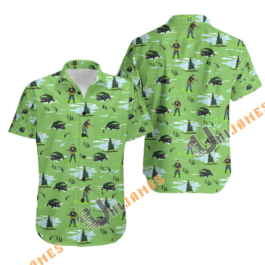 UniJames Comfort The Gilmore Button Shirt, Hawaiian Shirt For Men