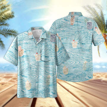UniJames Island Sundowners - Seafoam Short Sleeve Hawaiian Shirt