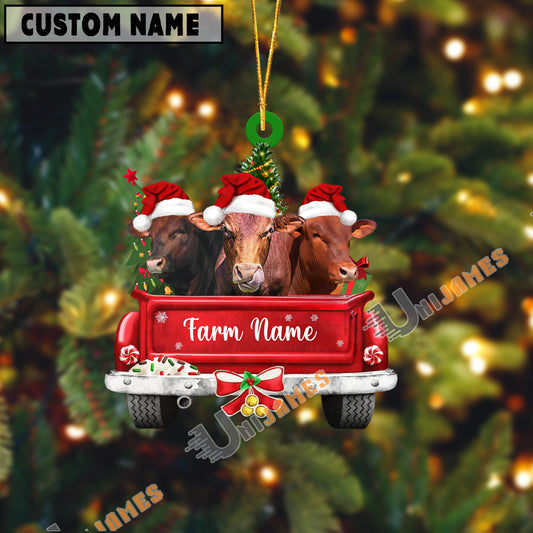 Uni Beefmaster Christmas Car Custom Shape Acrylic Ornament