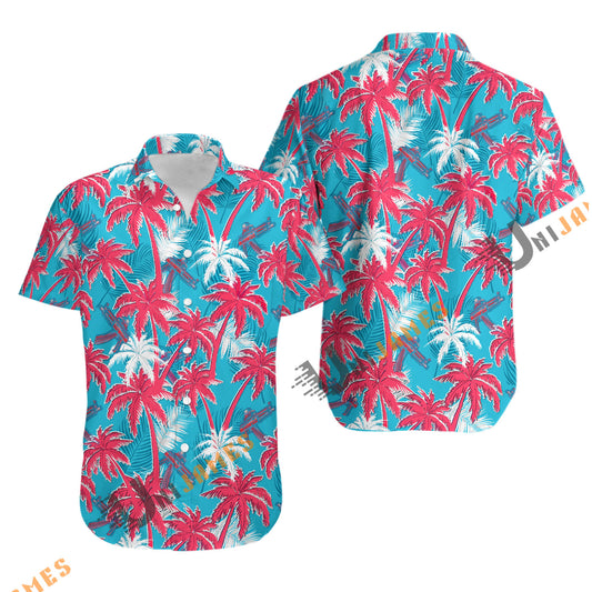 UniJames Comfort High Crown V2 (Miami) Button Shirt, Hawaiian Shirt For Men