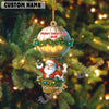 Uni Personalized Christmas Cow Farm Balloon Acrylic Ornament (14 Breed Options)