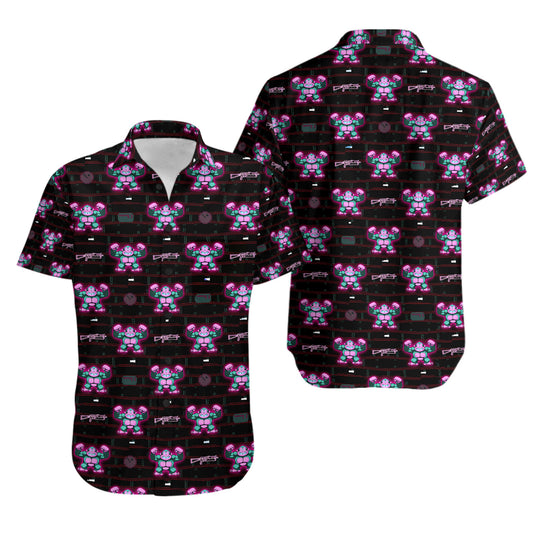 UniJames Comfort Arcade Series 4 Button Shirt, Hawaiian Shirt For Men