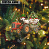 Uni Personalized Farm Tractor Christmas Ornament with Charolais & Tree Acrylic Ornament