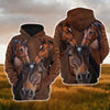 Uni Horse Lover Brown 3D Hoodie