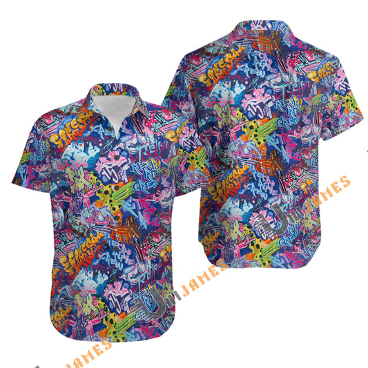 UniJames Comfort Tagged Button Shirt, Hawaiian Shirt For Men