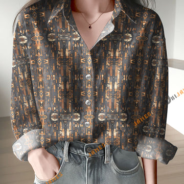 Uni Tribal Dark Pattern Casual Shirt
