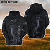 Uni Custom Name Black Horse Lover 3D Hoodie
