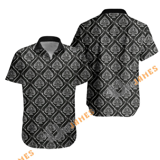 UniJames Comfort Ace Button Shirt, Hawaiian Shirt (Pearl Snaps) For Men